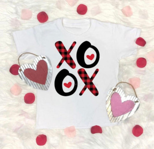 Plaid XOXO Infant/Toddler Valentine Tee