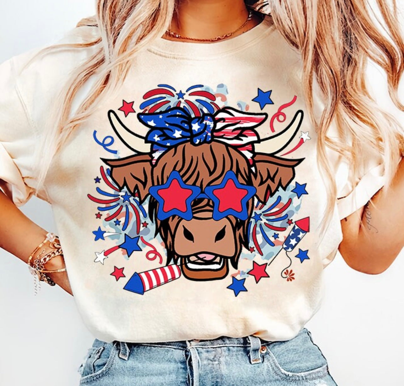 American Cow Tee/Crewneck