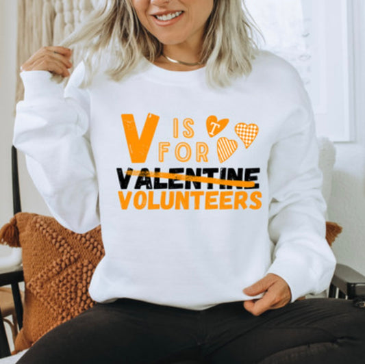 V is for Volunteers \ Valentine Crewneck