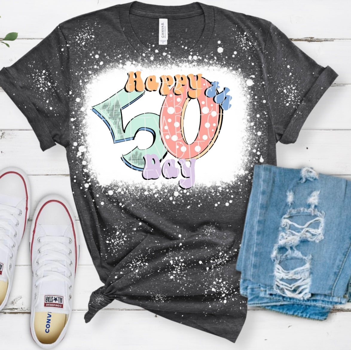 Happy 50th Day of School Tee Shirt