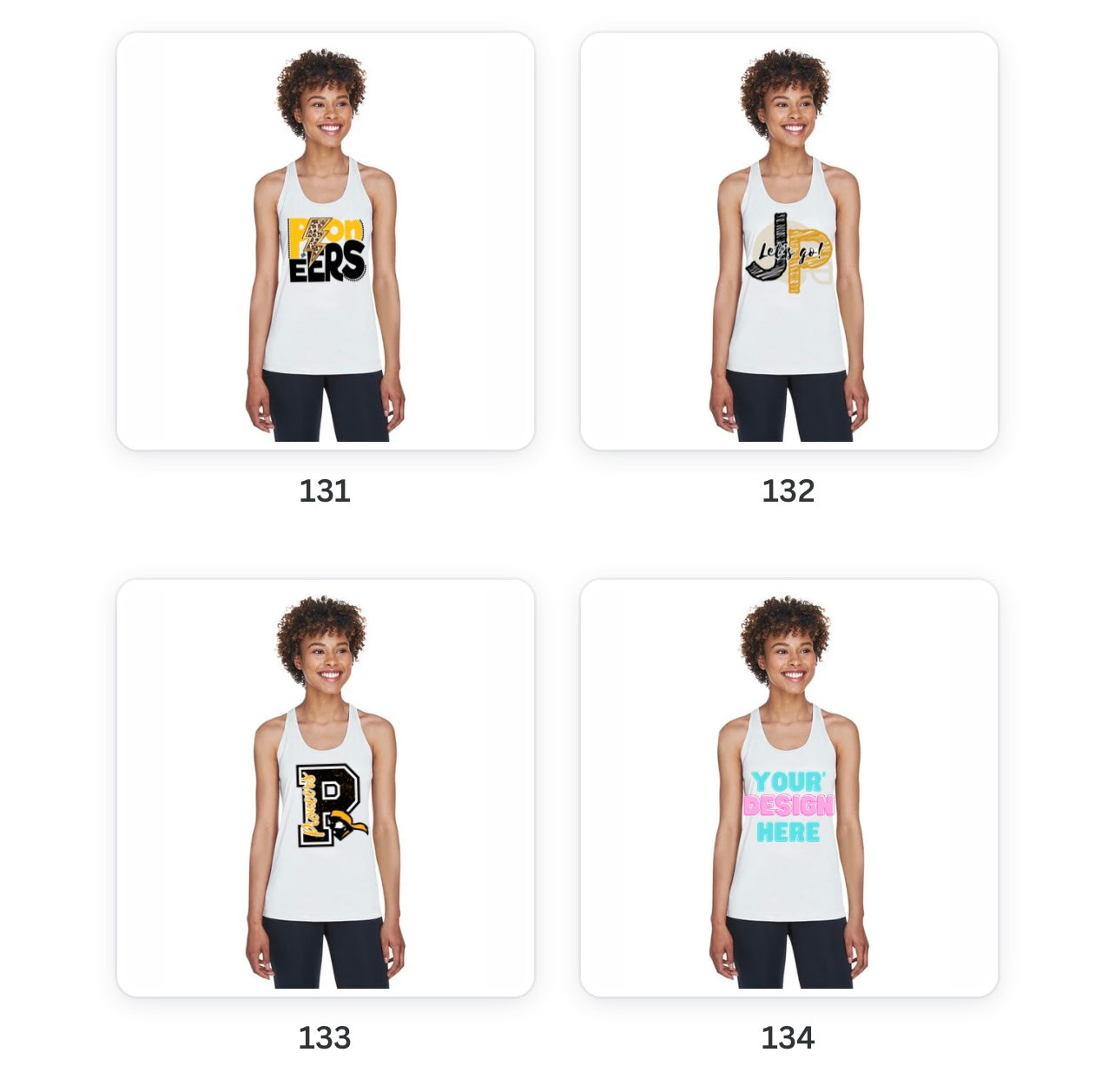 Ladies Performance Racerback Tank | Choose your design