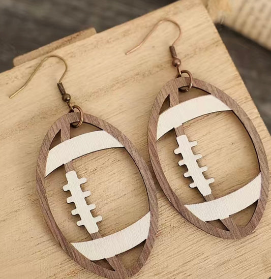 Football Silhouette Earrings