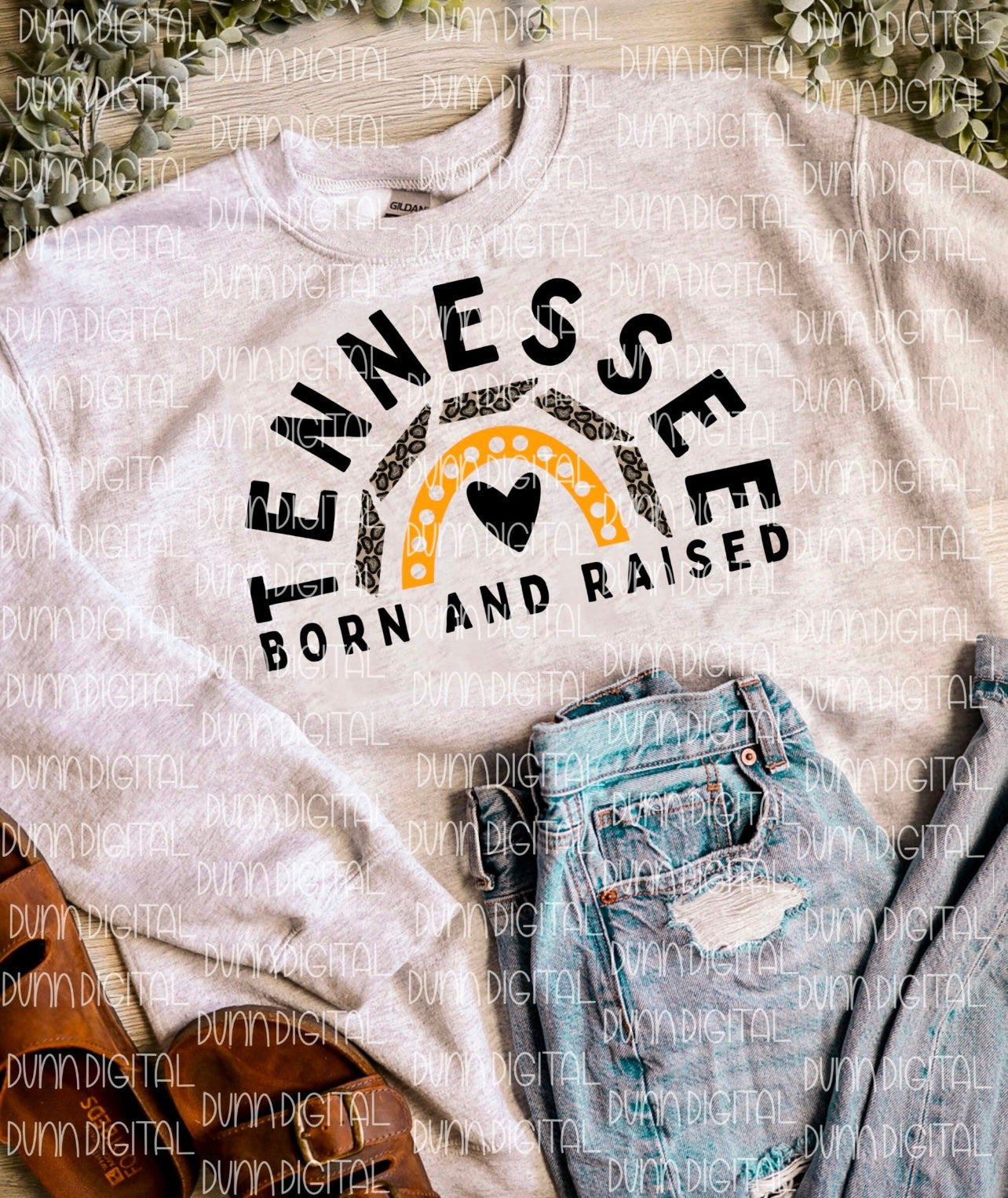 Tennessee Born and Raised Sub Crewneck