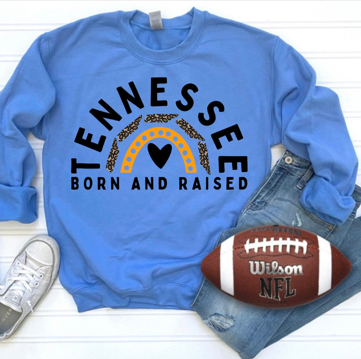 Tennessee Born and Raised DTF Crewneck (Toddler, Youth, & Adult)