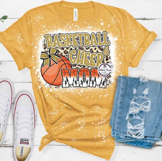 Basketball & Cheer Mom Tee Shirt