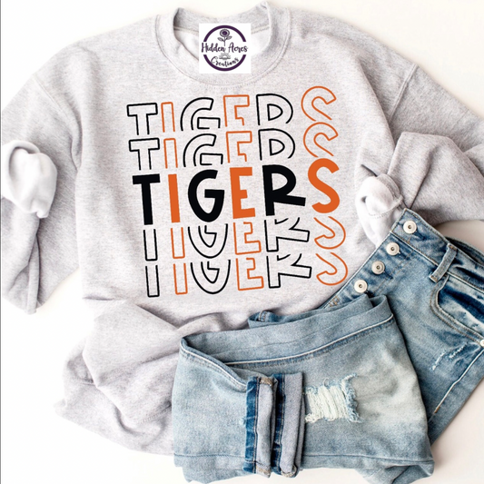 Tigers Tiger Tigers Pride Sub Crewneck (Toddler, Youth, Adult)