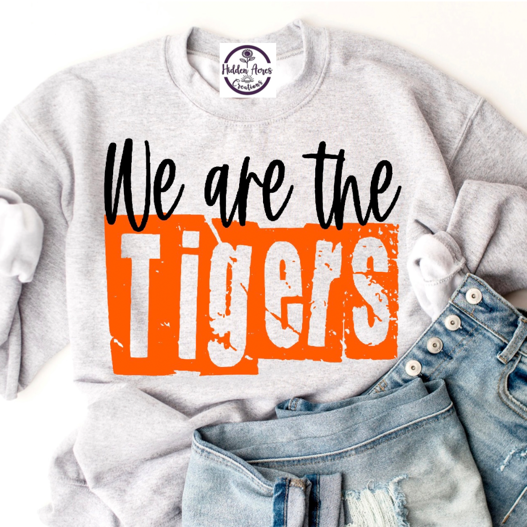 Tigers Block Letter Sub Crewneck (Toddler, Youth, Adult)