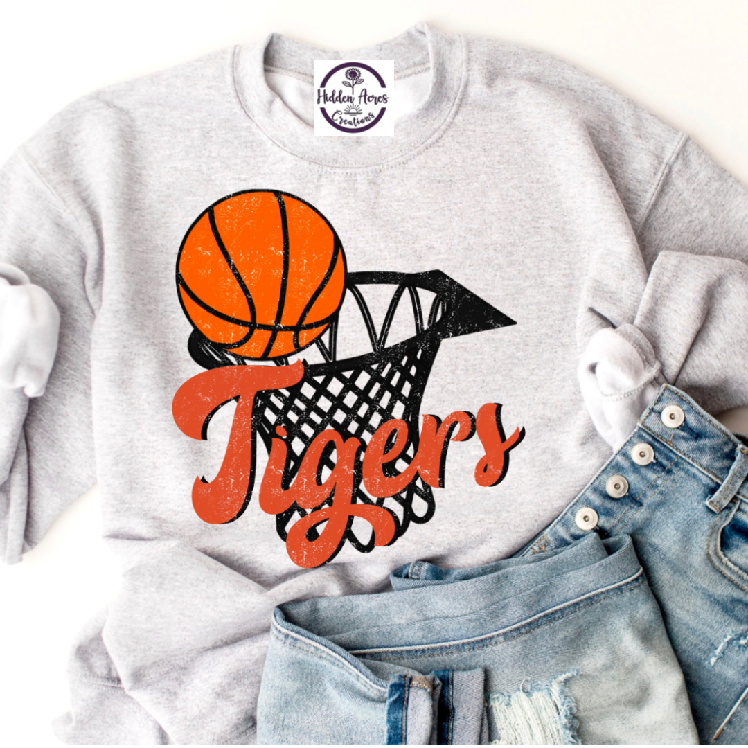 Tigers Basketball Sub Crewneck (Toddler, Youth, Adult)