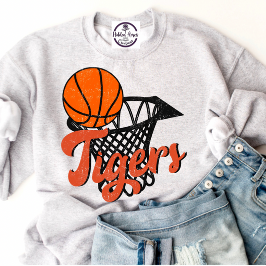Tigers Basketball Sub Crewneck (Toddler, Youth, Adult)