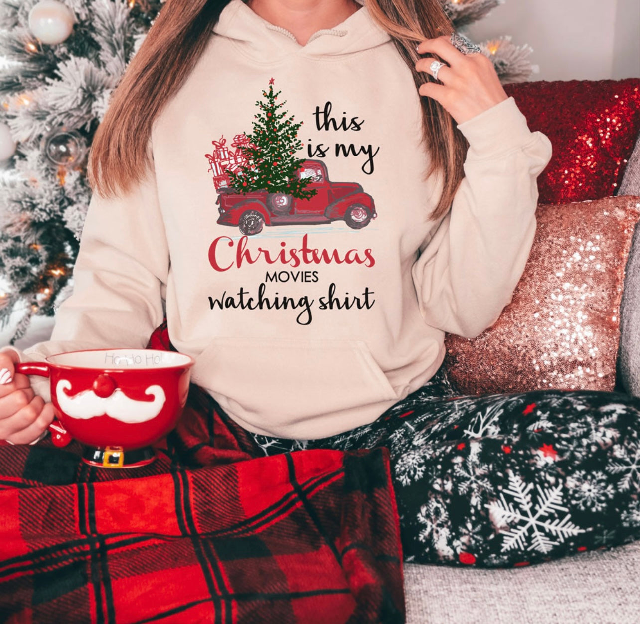 This is my Christmas Movies Watching Shirt - Short Sleeve Tee, Long Sleeve Tee, Hoodie