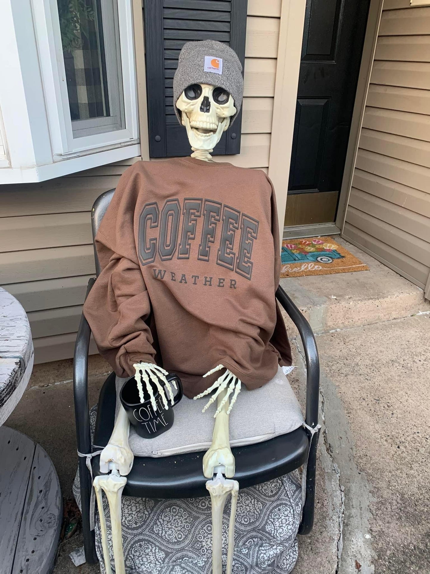 Coffee Weather PUFF Print Crewneck