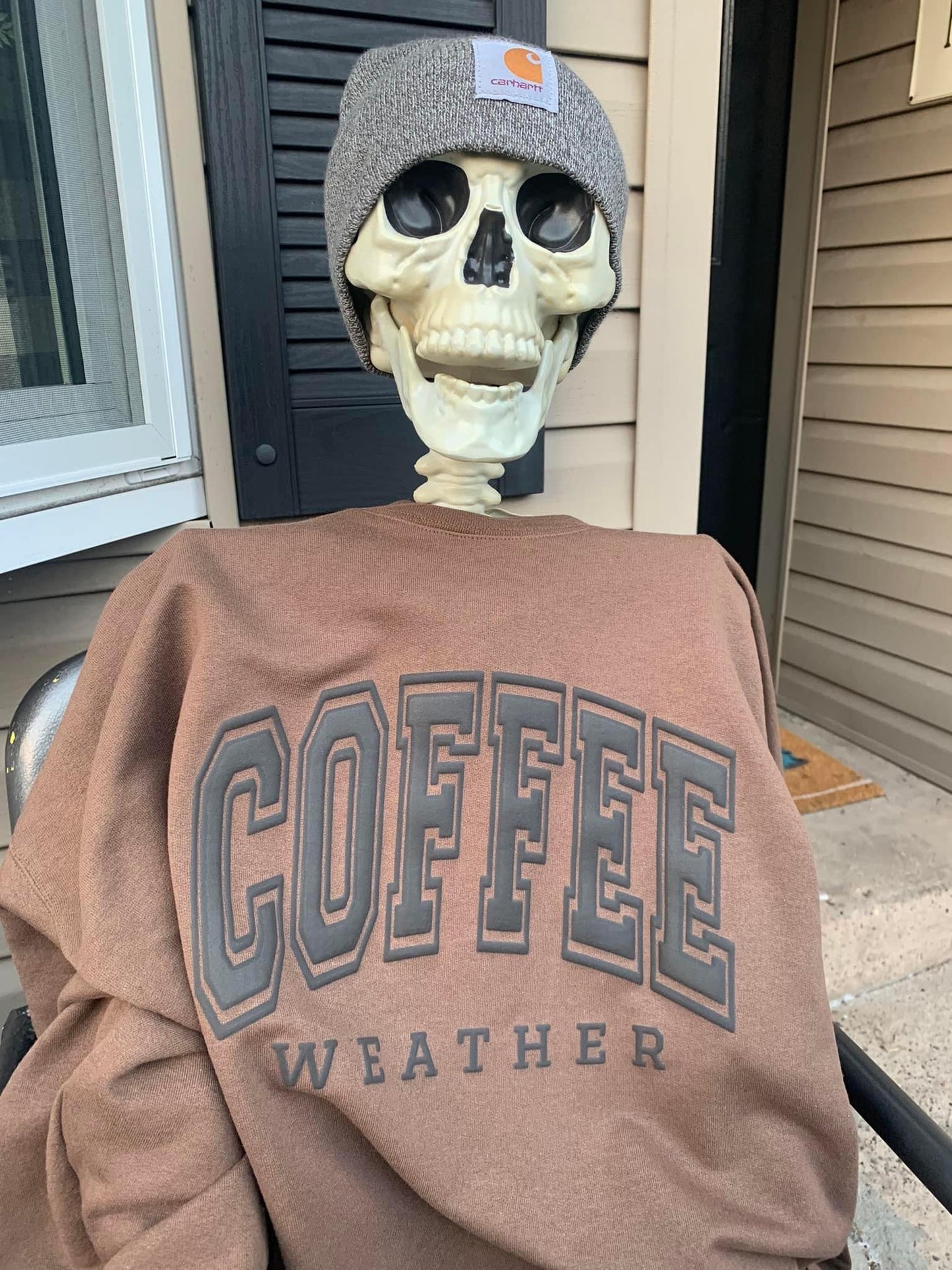 Coffee Weather PUFF Print Crewneck