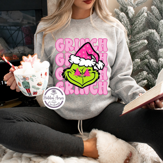 Pink Christmas Sub Crewneck (Toddler,Youth,Adult)