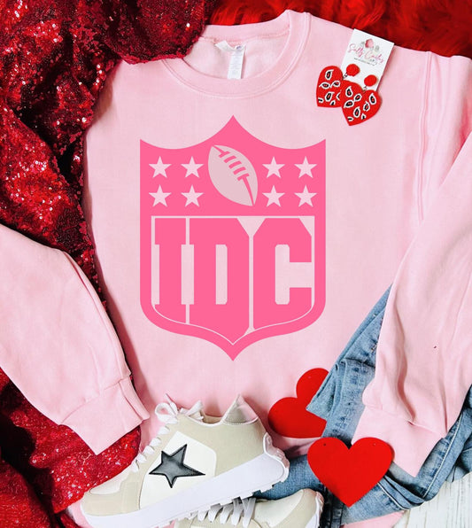 Pink IDC Super Bowl Sunday 2024 Sweatshirt
