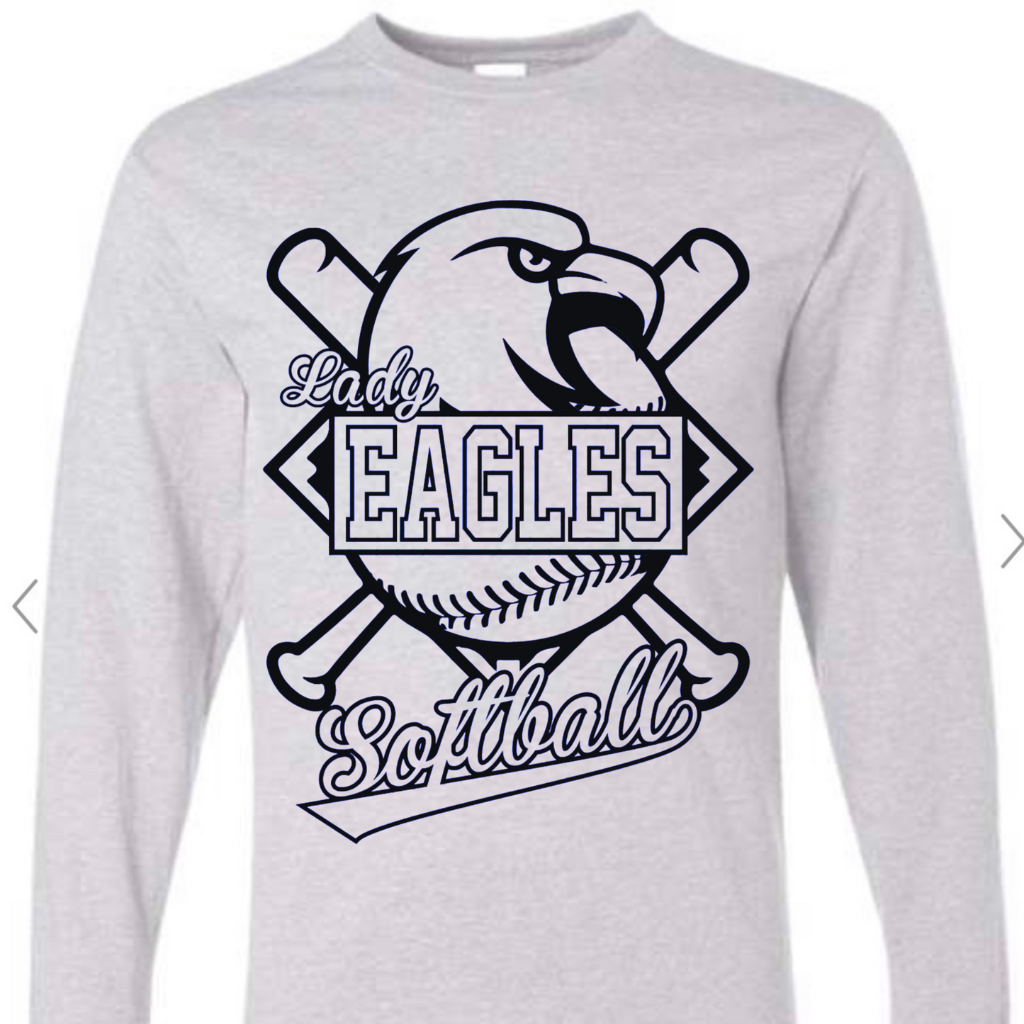 Lady Eagles Softball Long Sleeve or Short Sleeve Tee