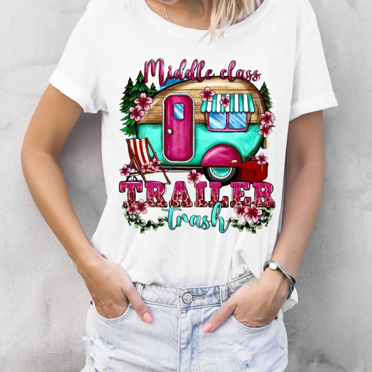 Middle Class Trailer Trash Camping Tee