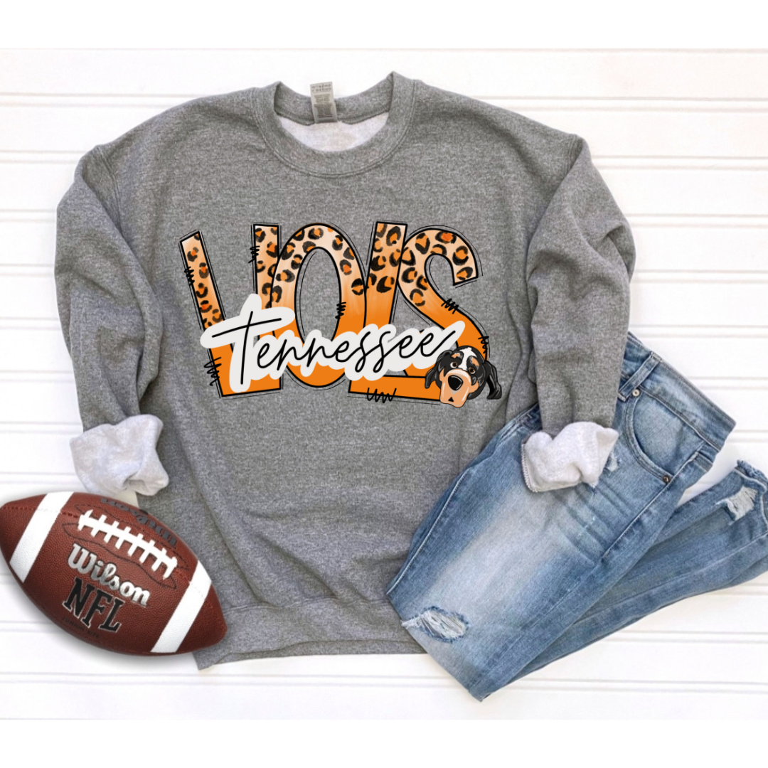 Vols Cheetah Print Crewneck DTF