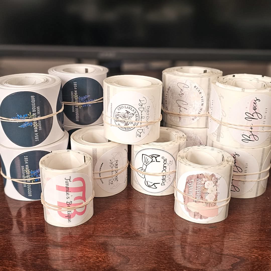 Full Color Custom Logo or Photo Packaging Stickers Labels: 250 Stickers / Circle