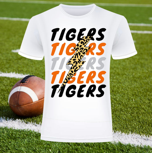 Tigers Lightening Bolt Sub Tee Shirt (Youth & Adult)