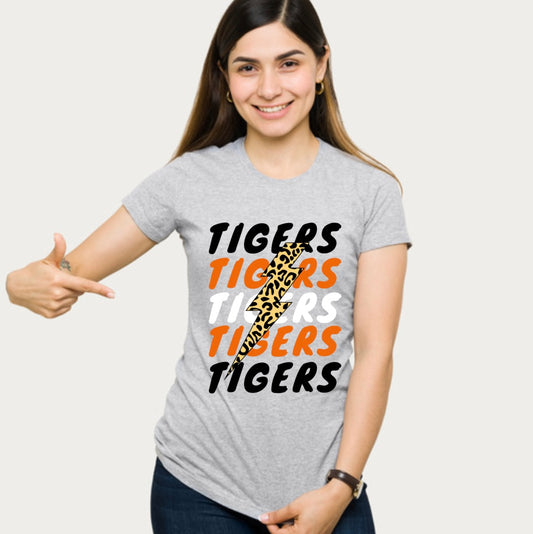 Tigers Lightening Bolt Sub Tee Shirt (Youth & Adult)