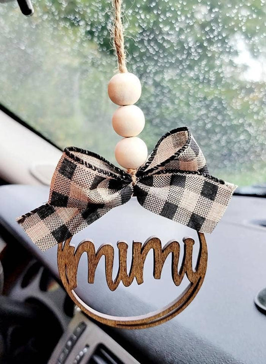 Mimi Car Charm Ornament Auto Jewelry: Tan Sunflower