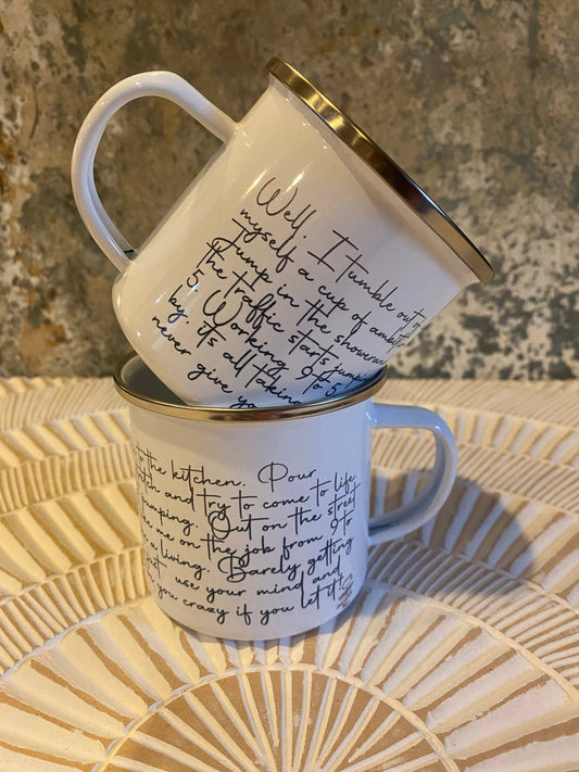 “9 to 5” Metal Mug