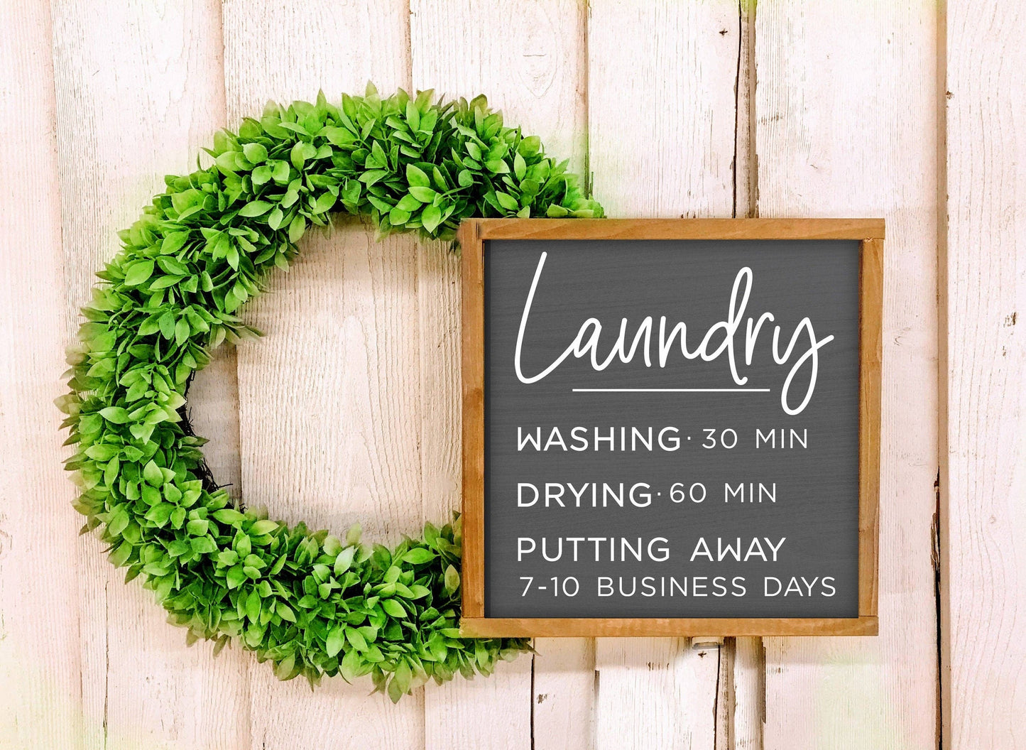 Laundry Room Wood Sign 14 x 14