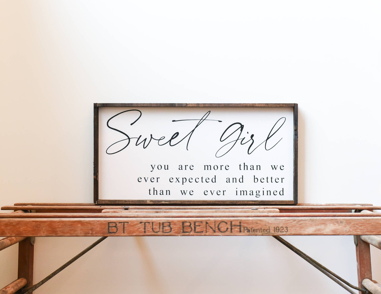 Sweet Girl 12"x24" Wood Sign | Nursery Décor