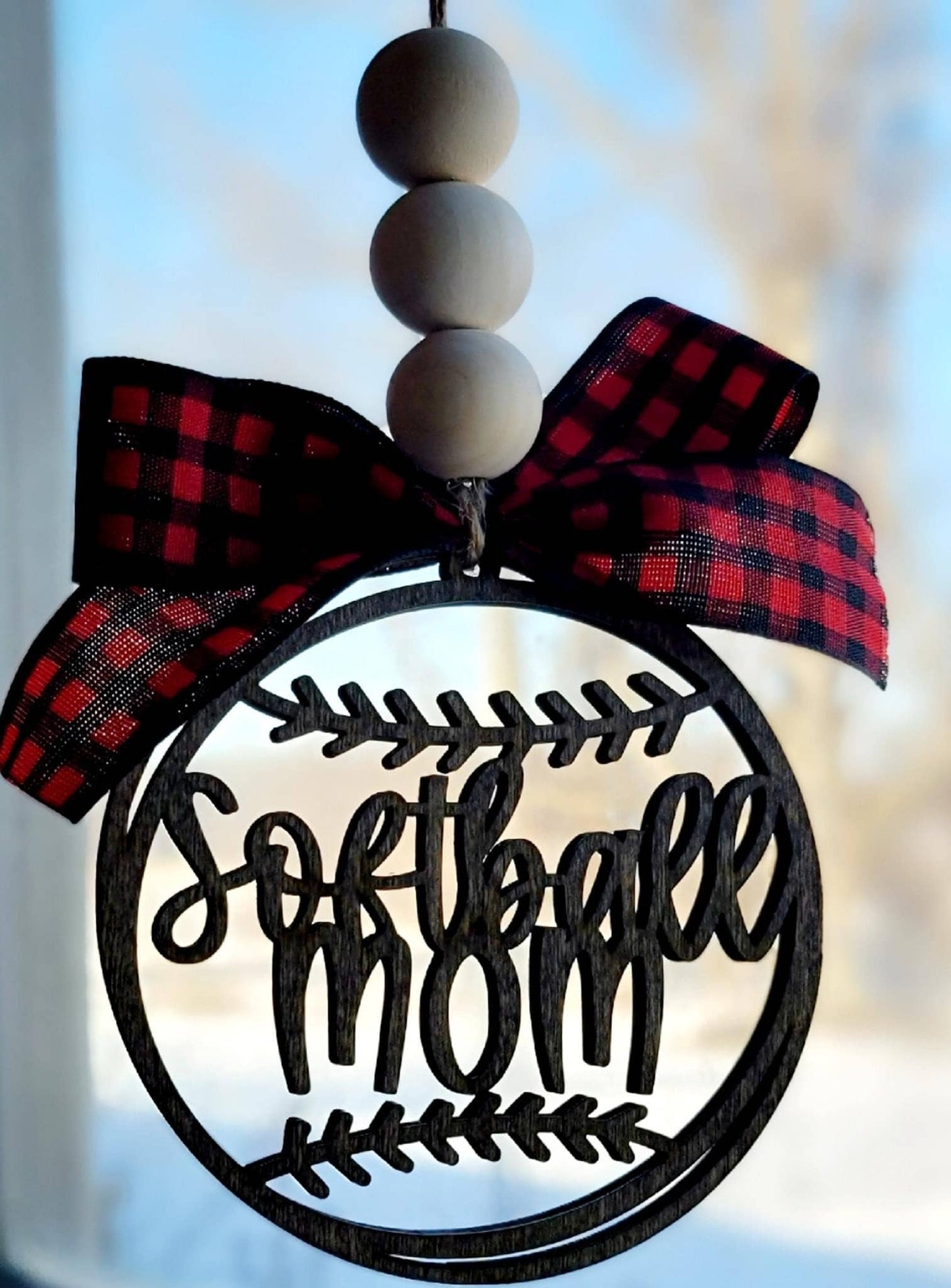 Softball Mom Car Charm