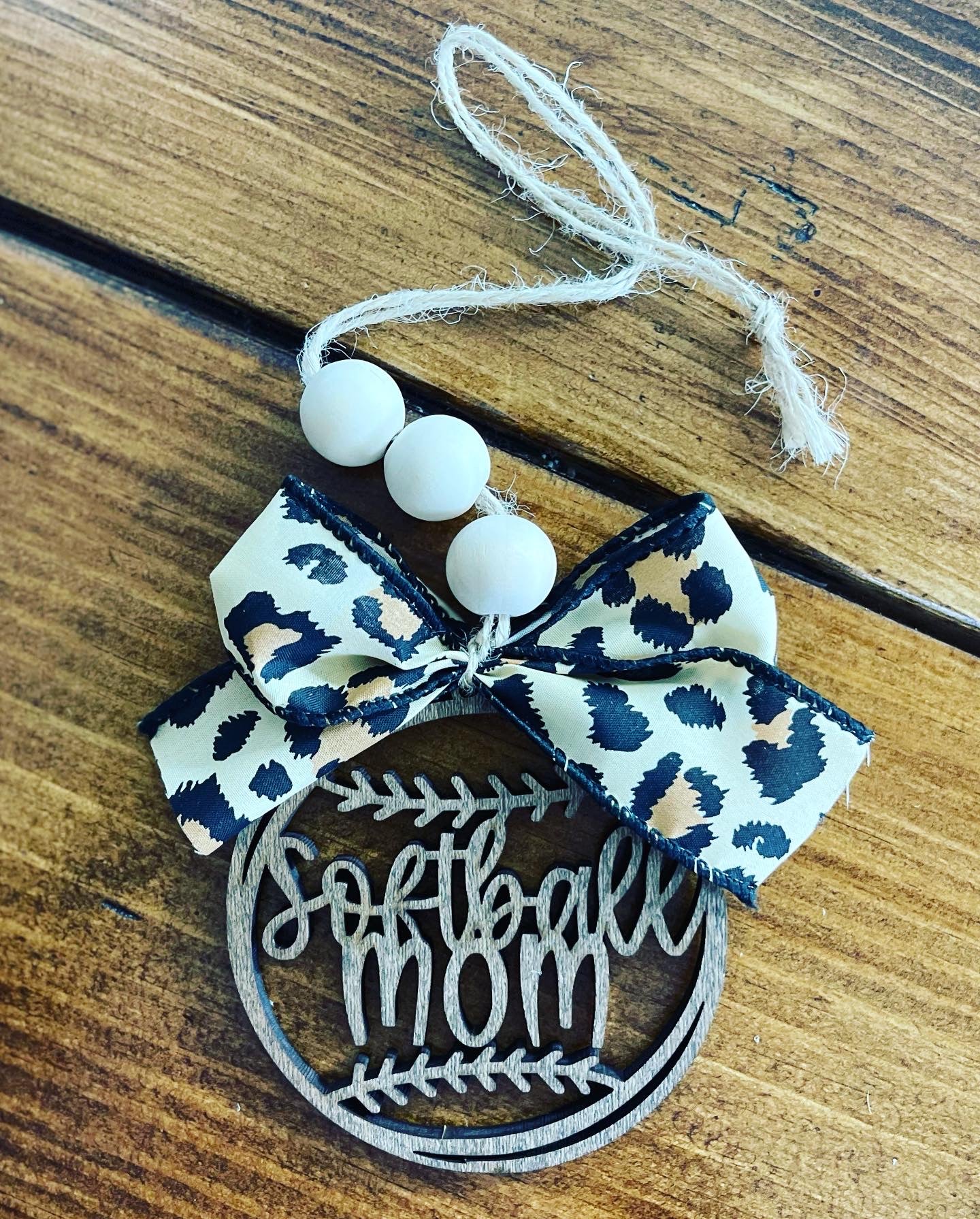 Softball Mom Car Charm