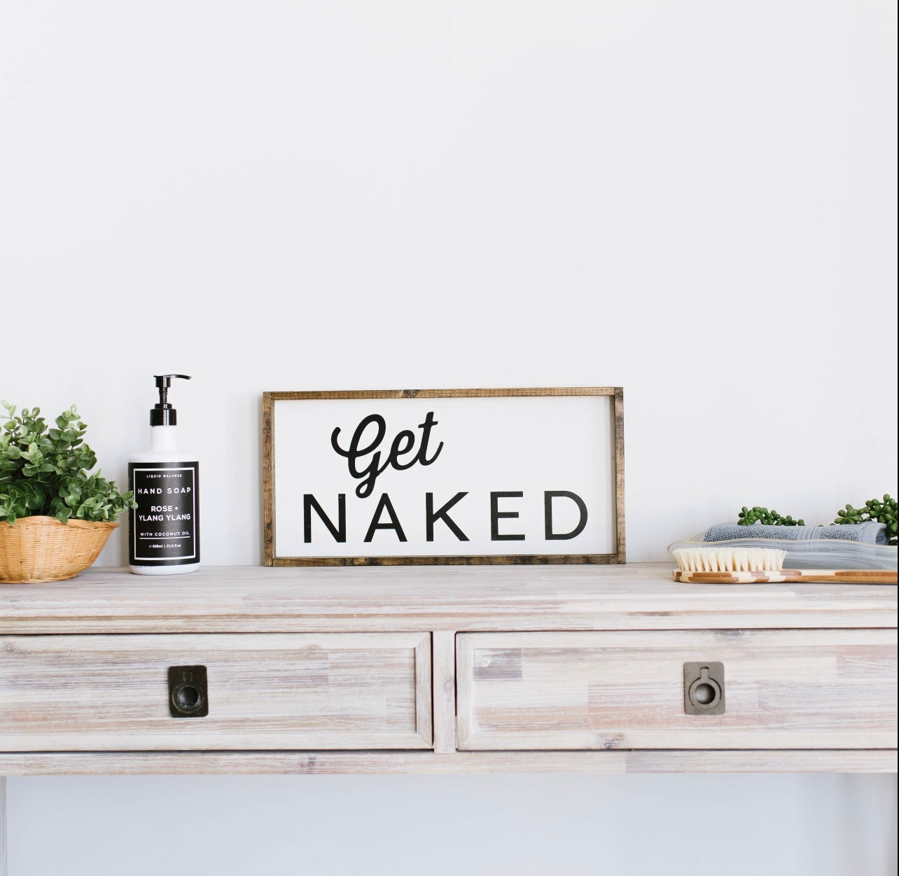 Get Naked 9x17 Wood Sign