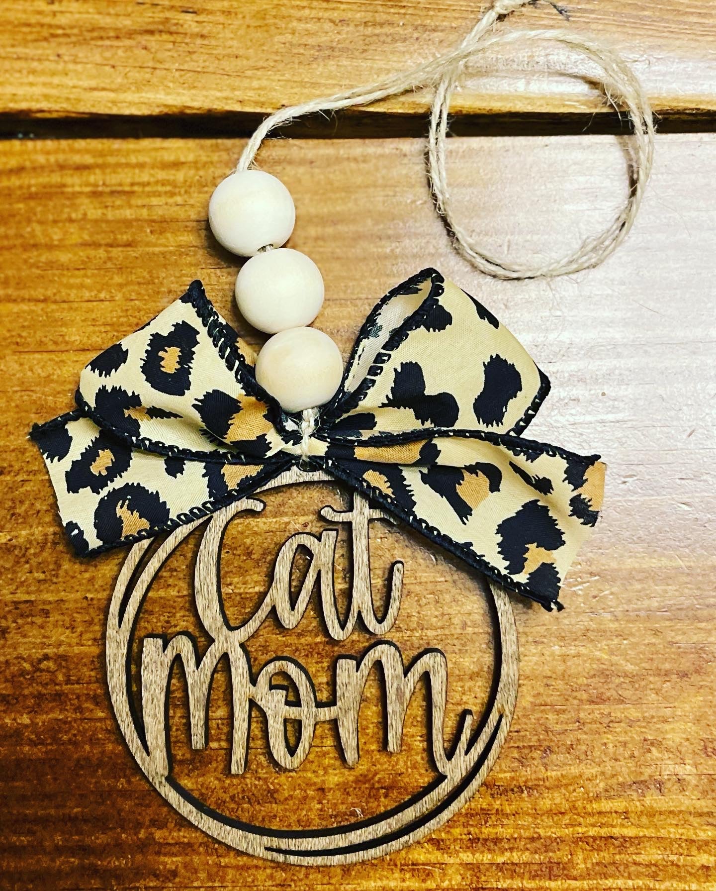 Cat Mom Car Charm