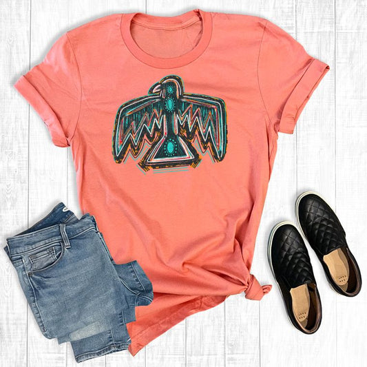 Turquoise Thunderbird Western T-Shirt | Apparel